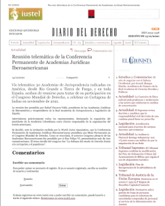 Reunión Telemática de la Conferencia Permanente de Academias Jurídicas Iberoamericanas